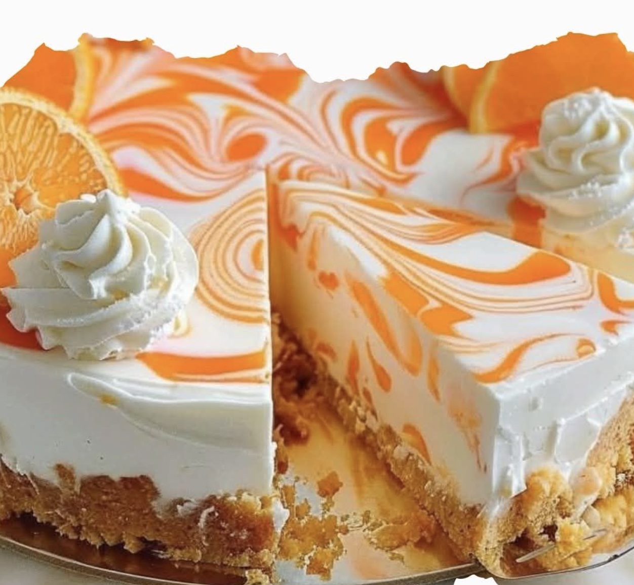 No-Bake Orange Creamsicle Cheesecake