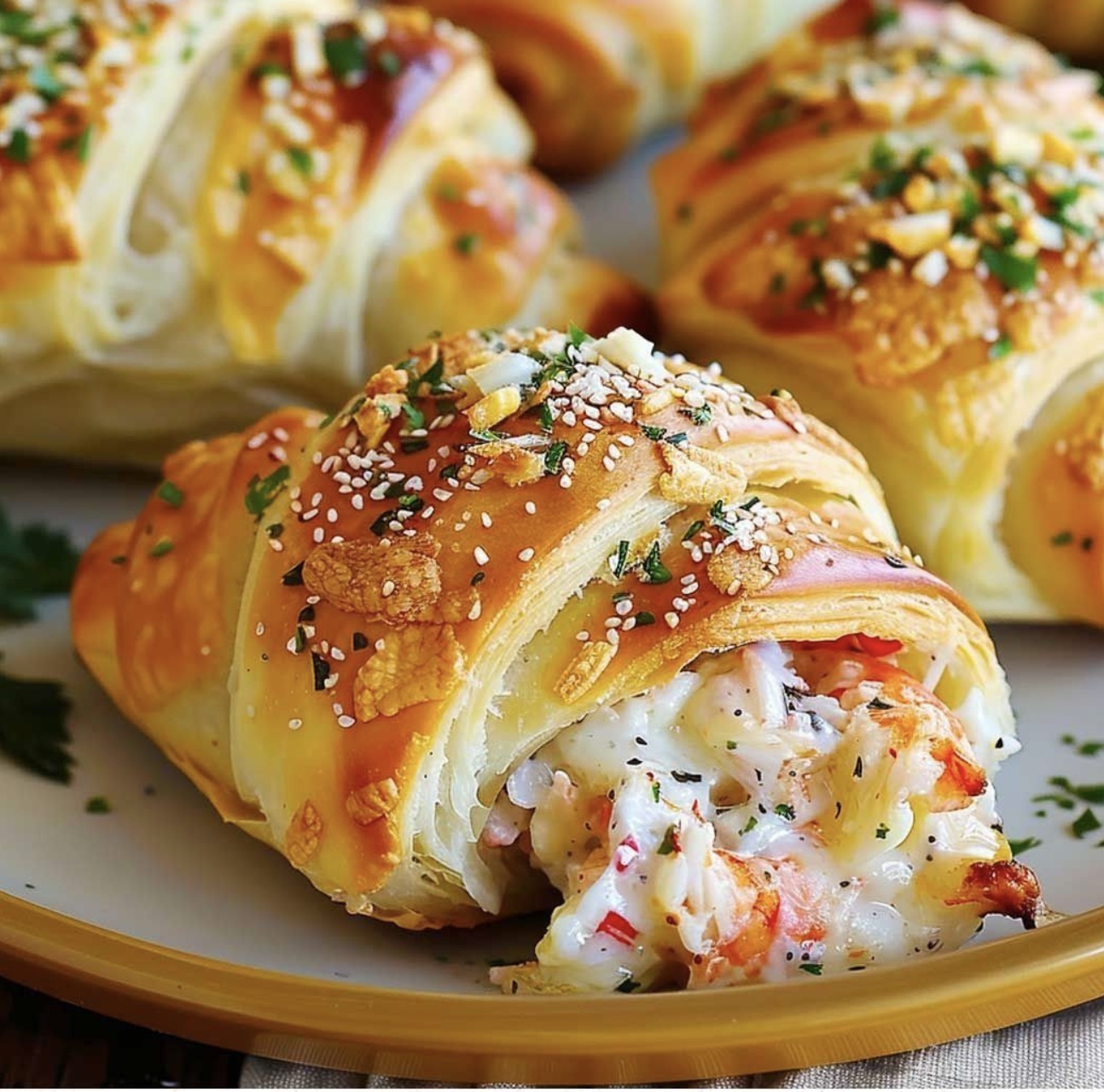 Crab & Cheese Filled Crescent Rolls