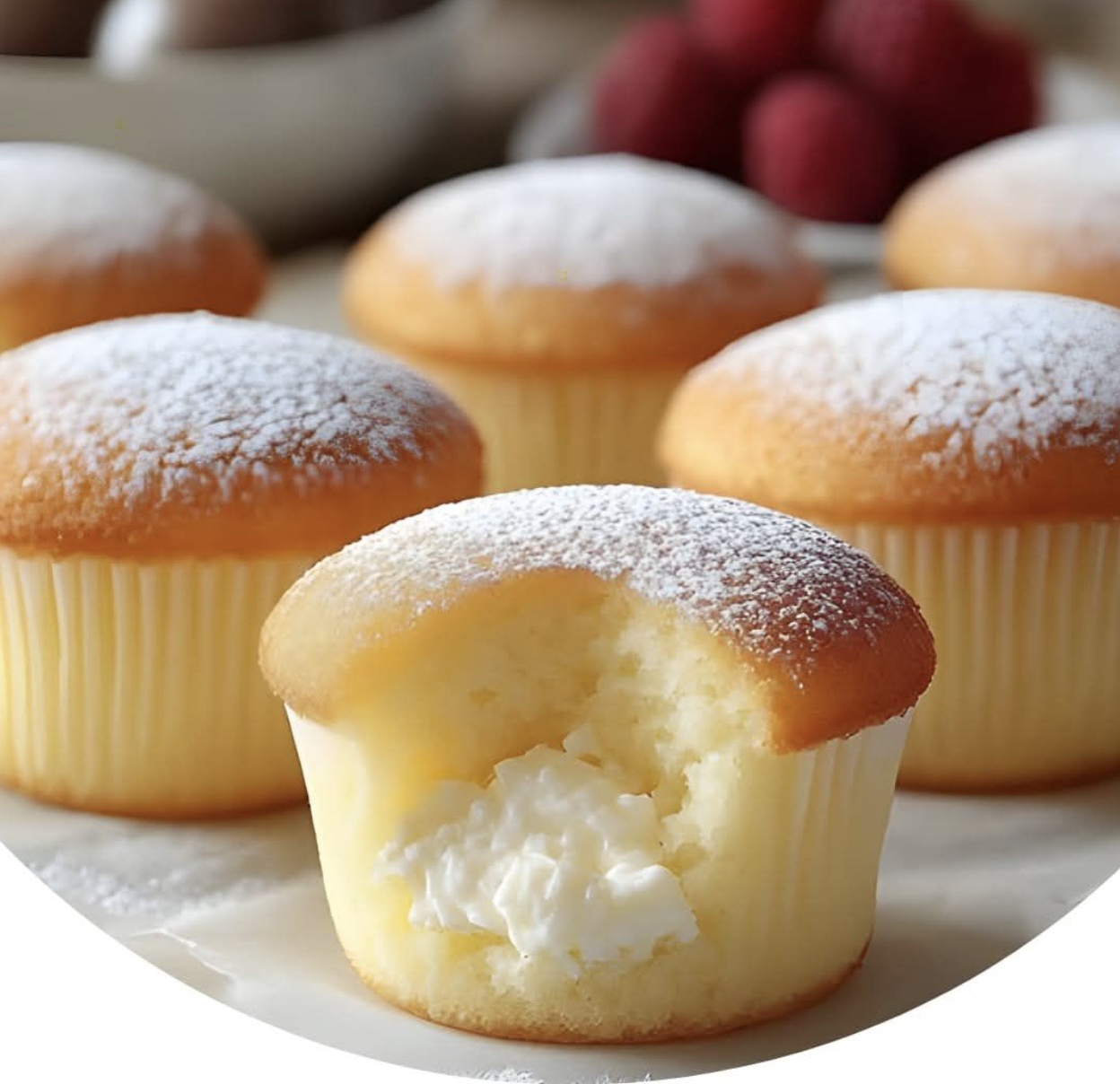 Fluffy Japanese Cotton Cheesecake Cupcakes