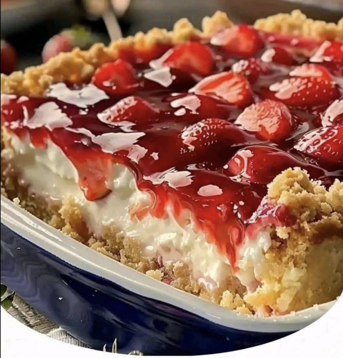Strawberry Cheesecake Dump Cake