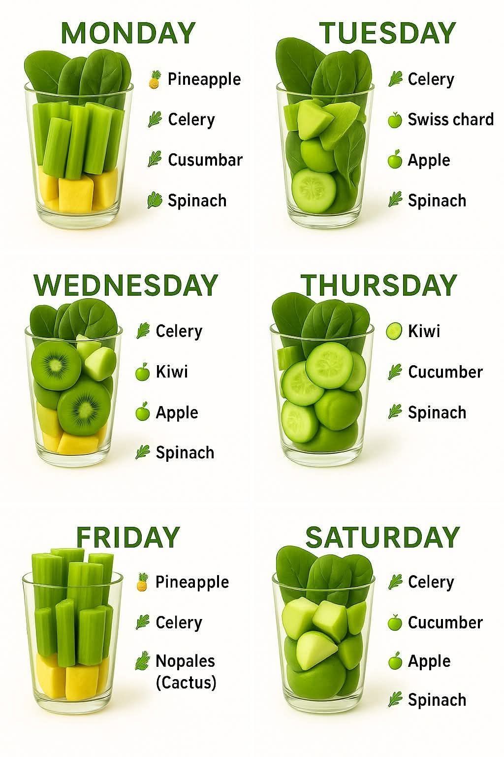 6-Day Green Juice & Smoothie Plan