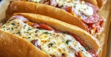 Baked Italian Sub Sandwiches