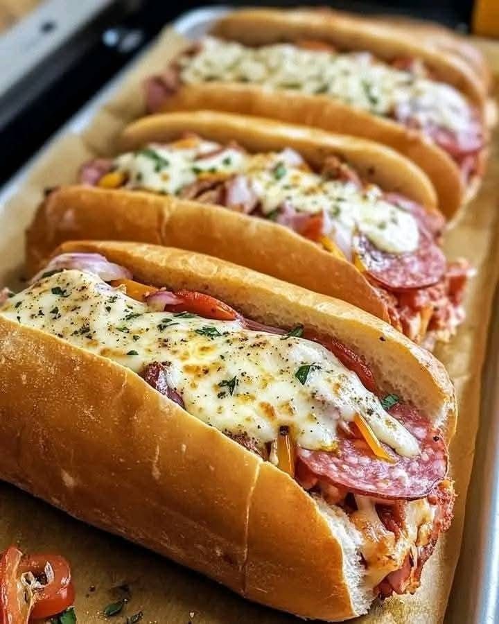Baked Italian Sub Sandwiches