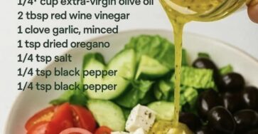 Homemade Greek Vinaigrette – Instructions