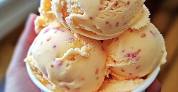 Homemade Peach Ice Cream