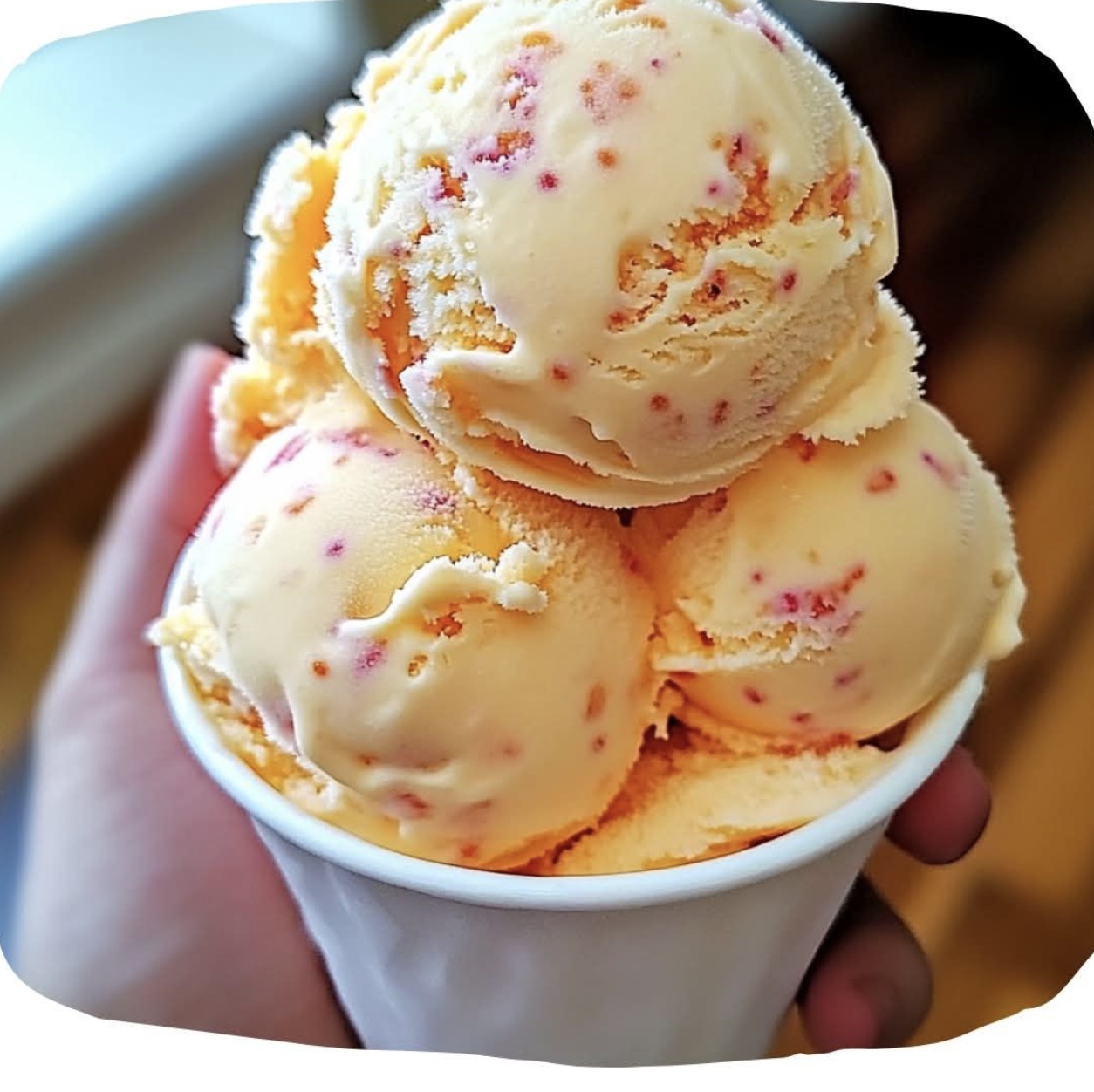 Homemade Peach Ice Cream