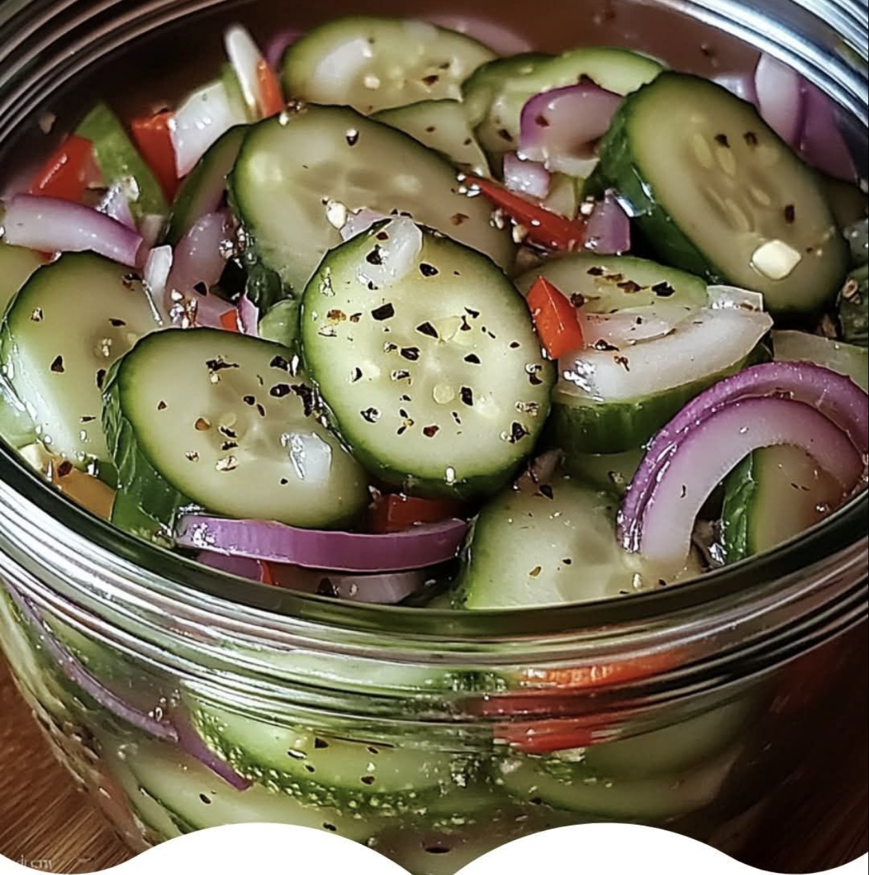 Refrigerator Pickled Cucumber Salad