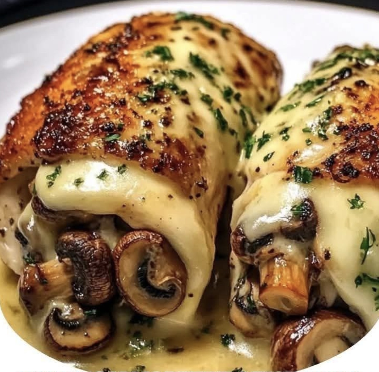 Cheesy Garlic Butter Mushroom Stuffed Chicken that’s sure to impress
