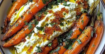 Roasted Carrots with Whipped Ricotta and Hot Honey