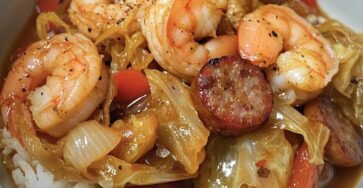Shrimp and Sausage Cabbage Bowl