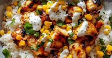 Street Corn Chicken Rice Bowl