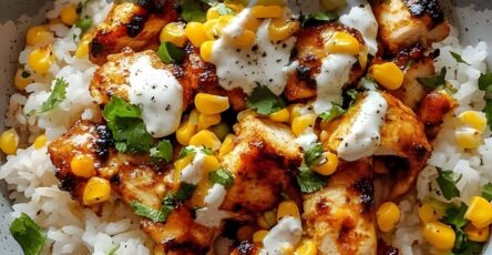 Street Corn Chicken Rice Bowl