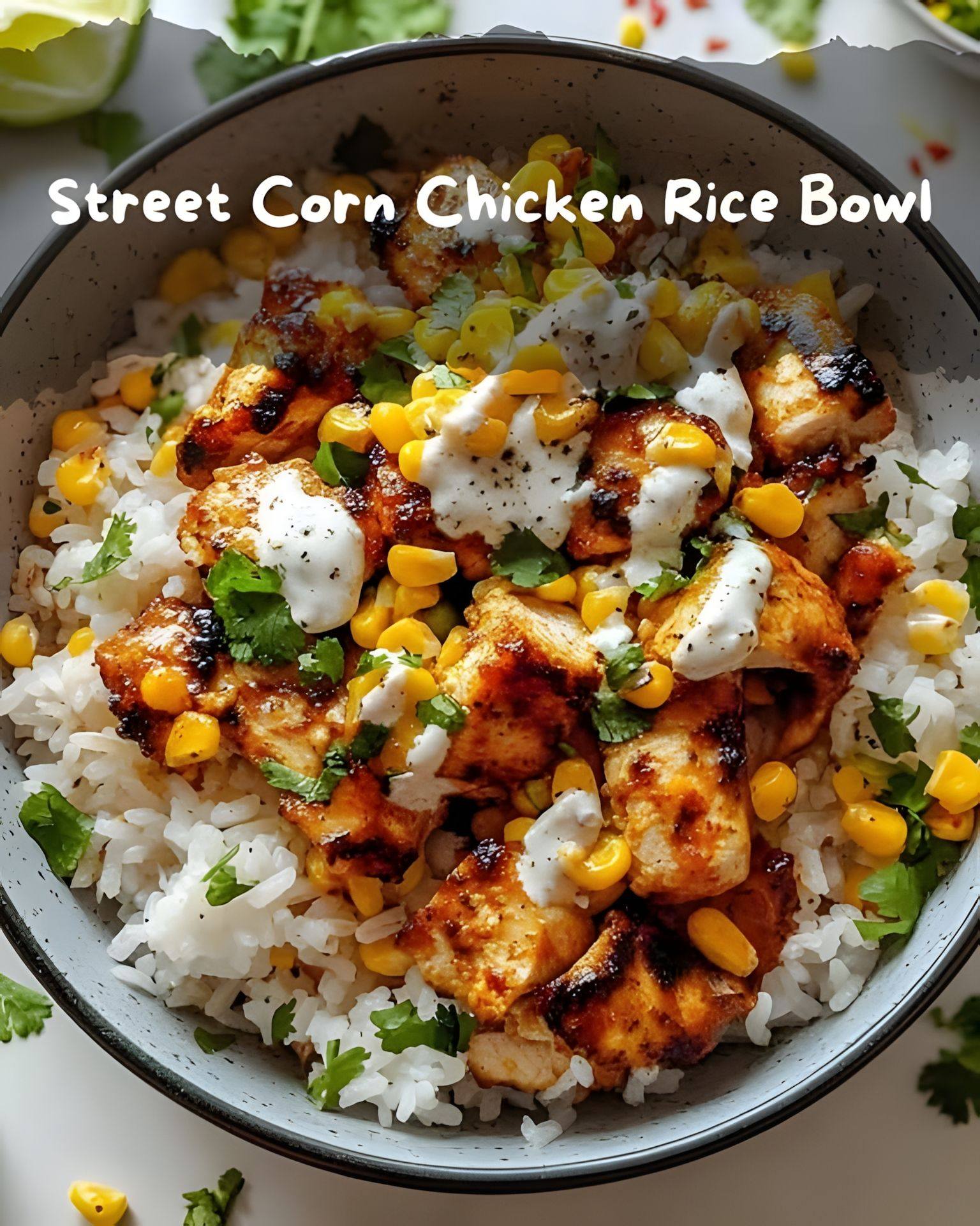 Street Corn Chicken Rice Bowl