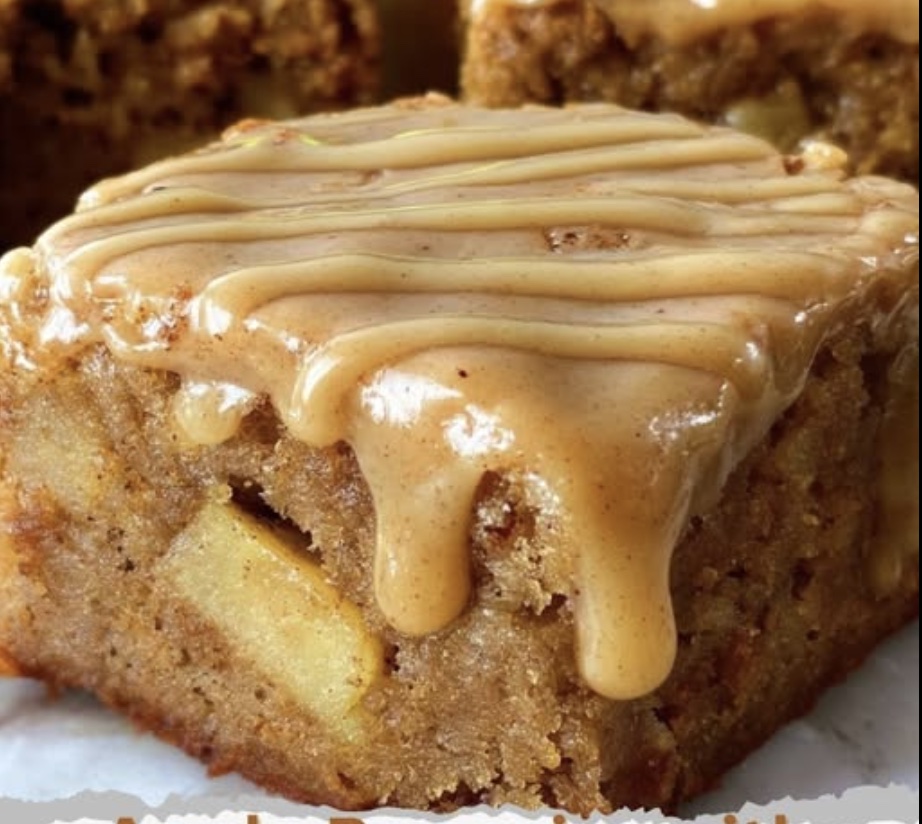 Apple Brownies with Maple Glaze