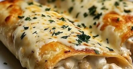 Creamy White Chicken Enchiladas – Comforting, Cheesy & Delicious