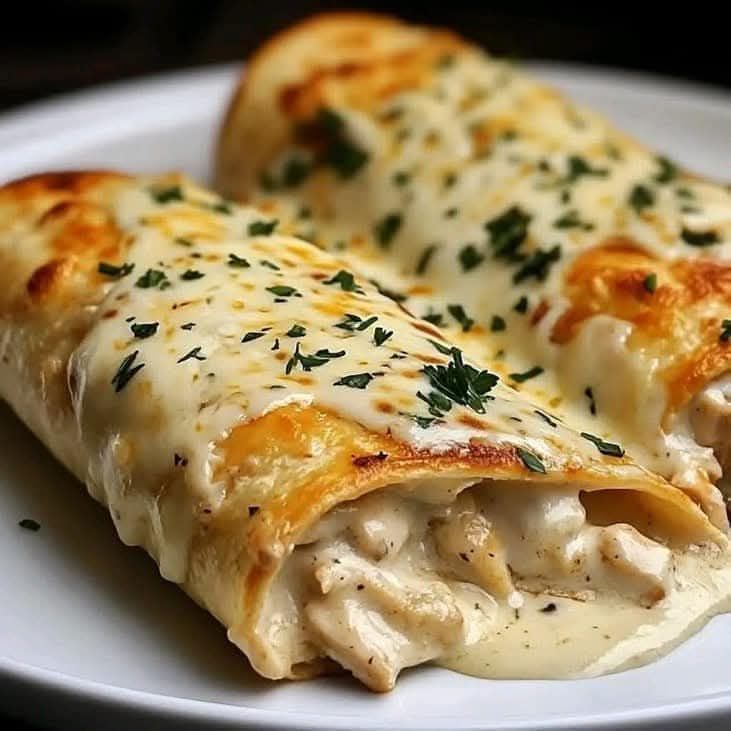 Creamy White Chicken Enchiladas – Comforting, Cheesy & Delicious