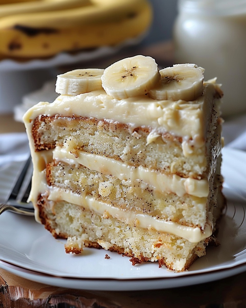 Luscious Banana Cake with Velvety Cream Cheese Frosting