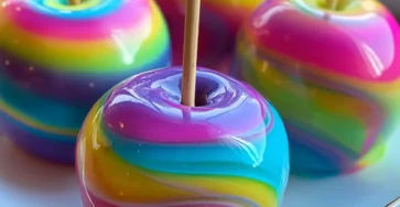 Rainbow Candy Apples