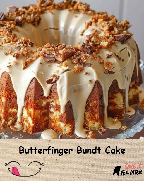 Butterfinger Bundt Cake