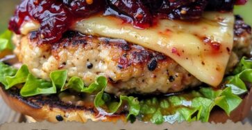 Harvest Cranberry Brie Chicken Burger