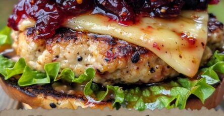Harvest Cranberry Brie Chicken Burger
