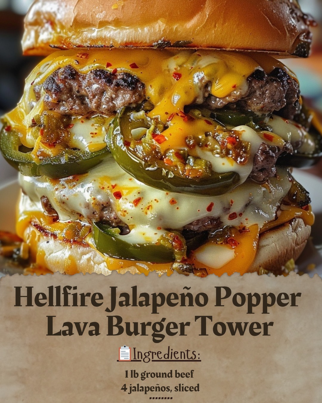 Hellfire Jalapeño Popper Lava Burger Tower
