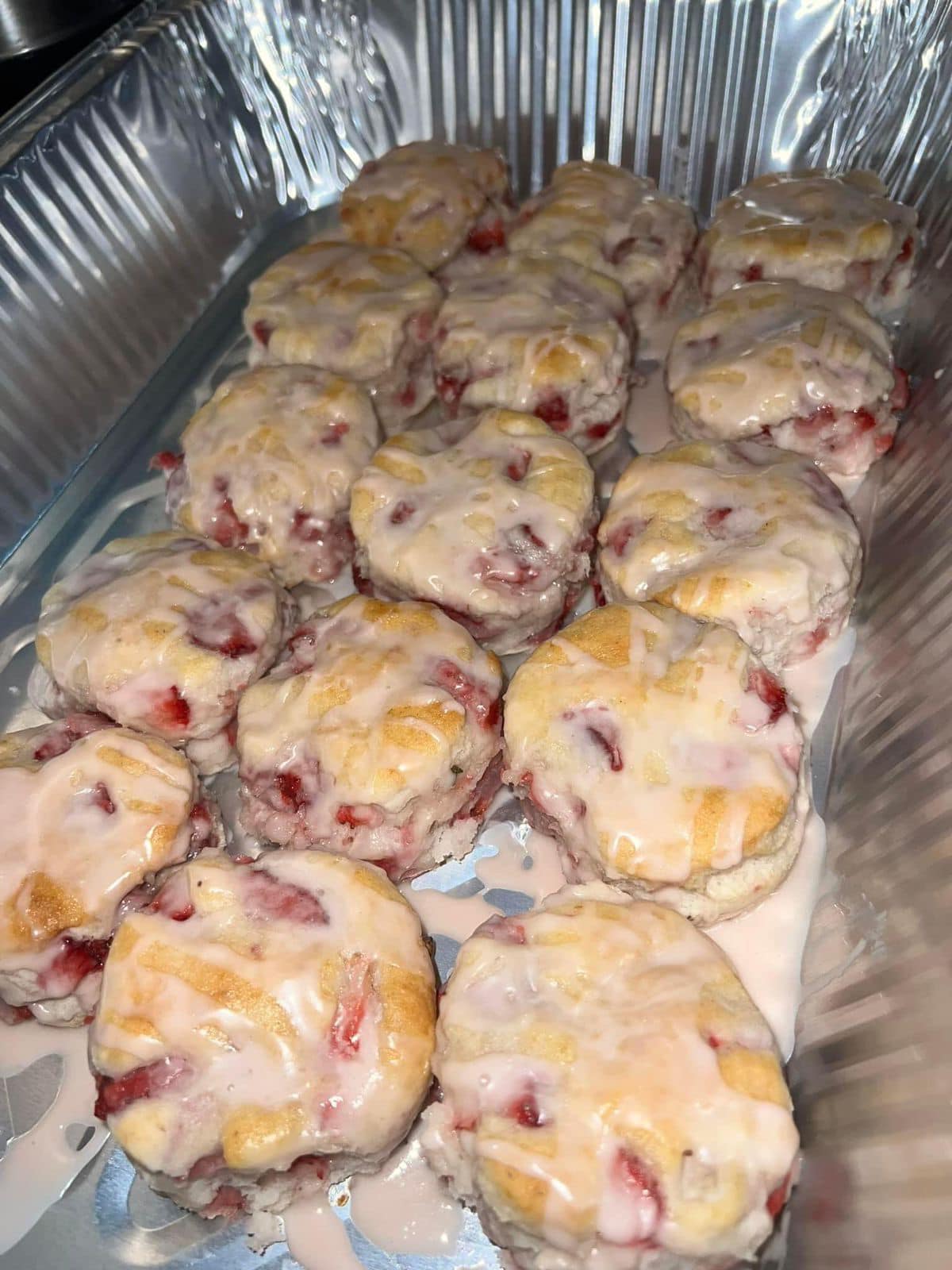 Made a batch of Strawberry biscuits