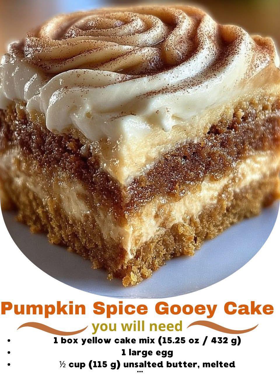 Pumpkin Spice Gooey Cake Recipe: A Fall Favorite