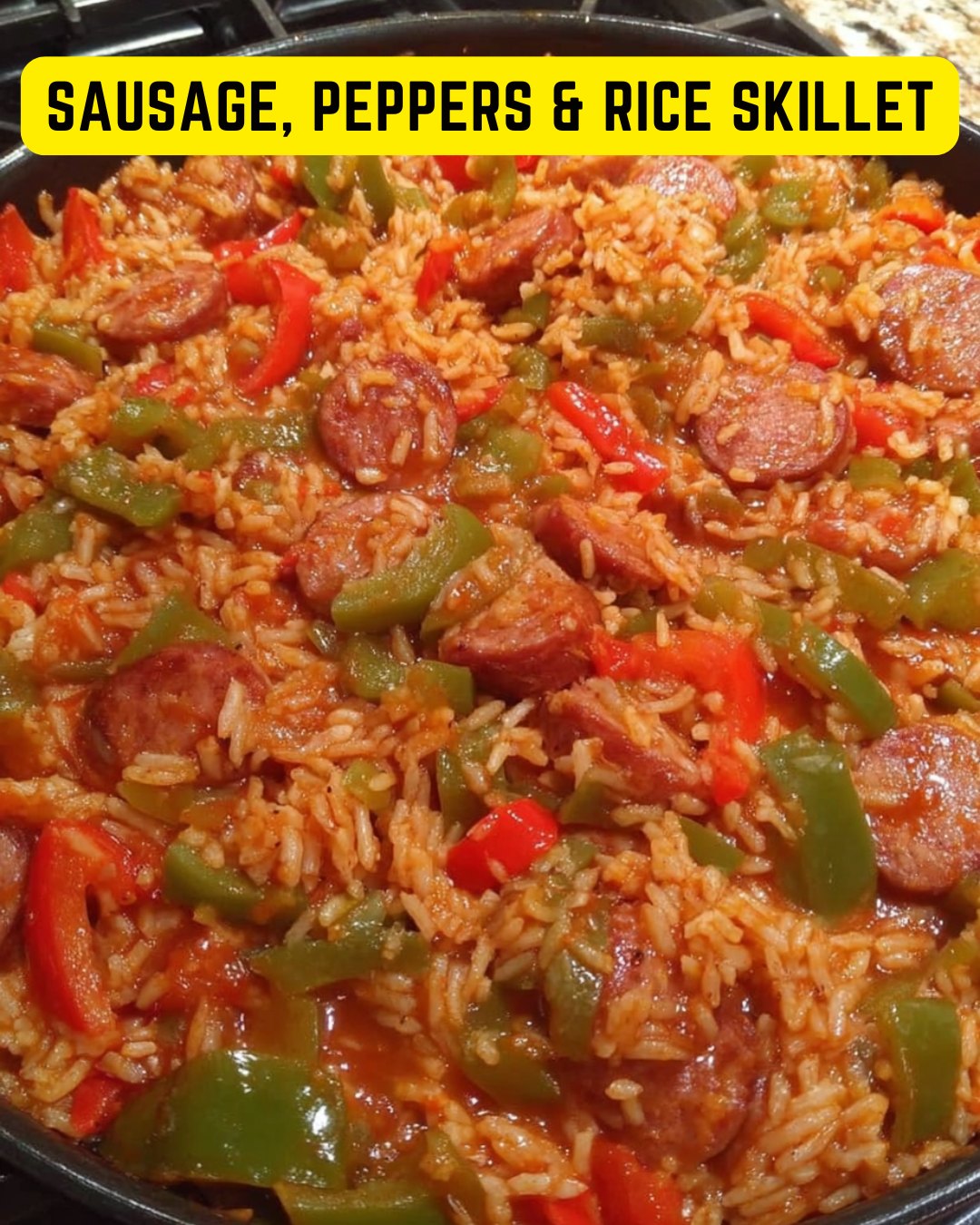 SAUSAGE, PEPPERS & RICE SKILLET