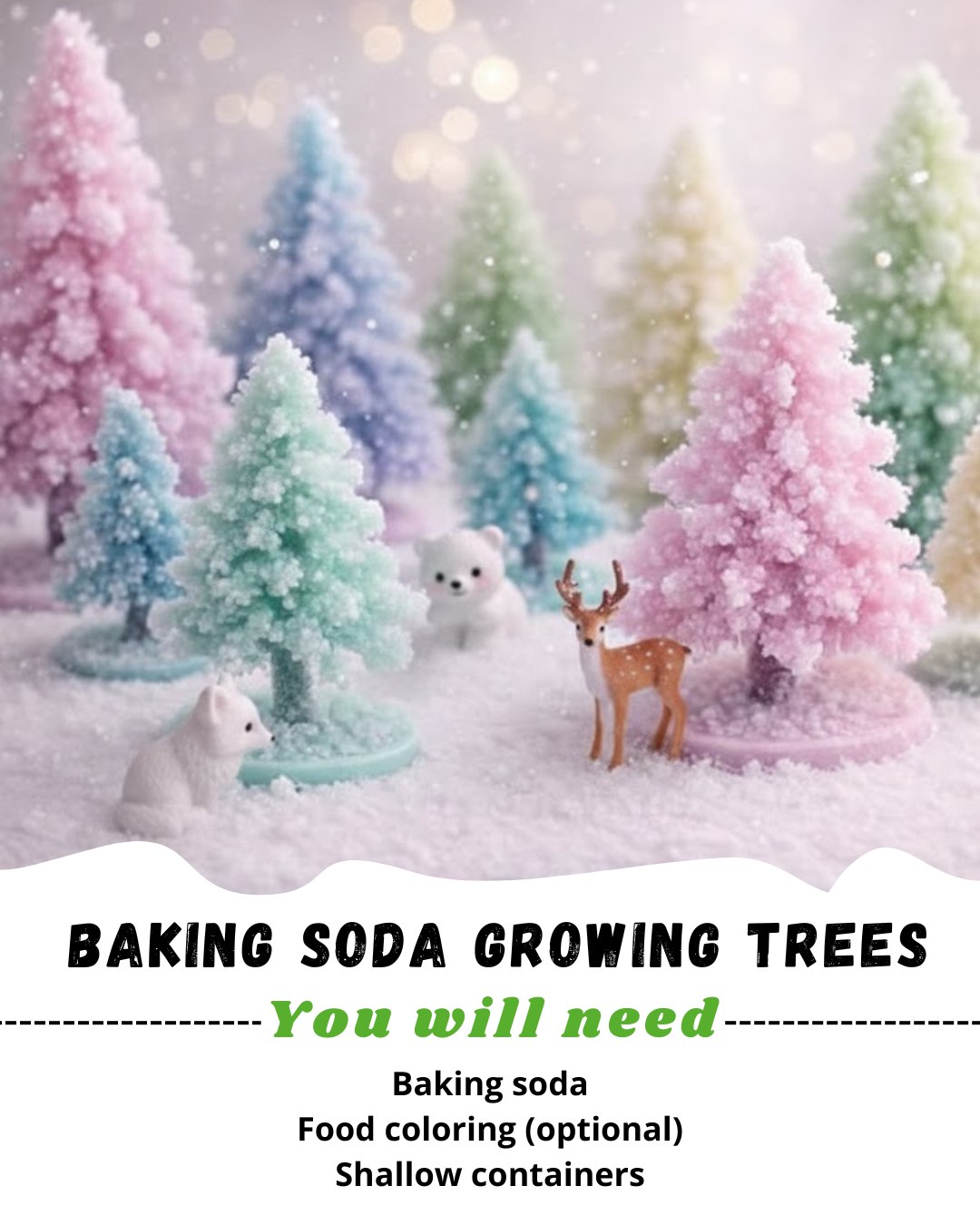 Baking Soda Growing Trees Materials