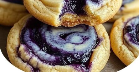 Blueberry Cheesecake Swirl Cookies