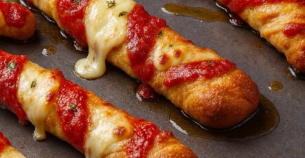Candy Cane Pizza Breadsticks