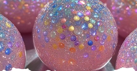 Cotton Candy Vodka Swirl Spheres