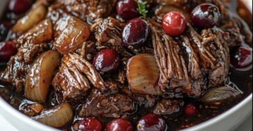 Crockpot Cranberry Balsamic Beef Roast For Holiday Season