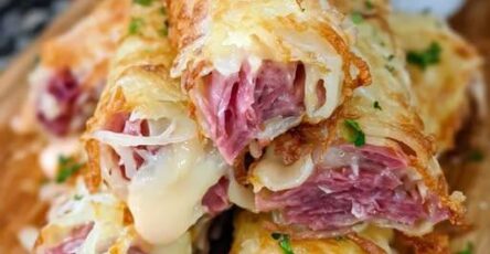 Crispy Reuben Roll Ups
