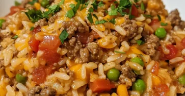 Easy Hamburger Rice Casserole