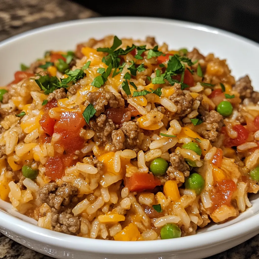Easy Hamburger Rice Casserole