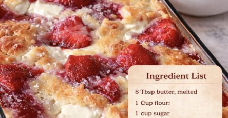Strawberry Cream Cheese Cobbler